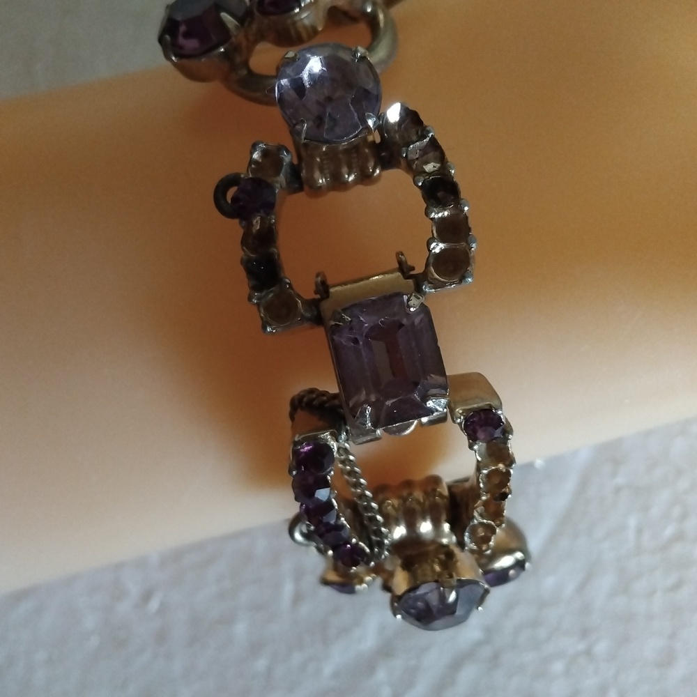Antique Rhinestone Bracelet - Picture 7 of 7
